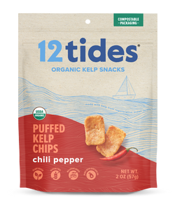 Chili Pepper Puffed Kelp Chips - Front of bag