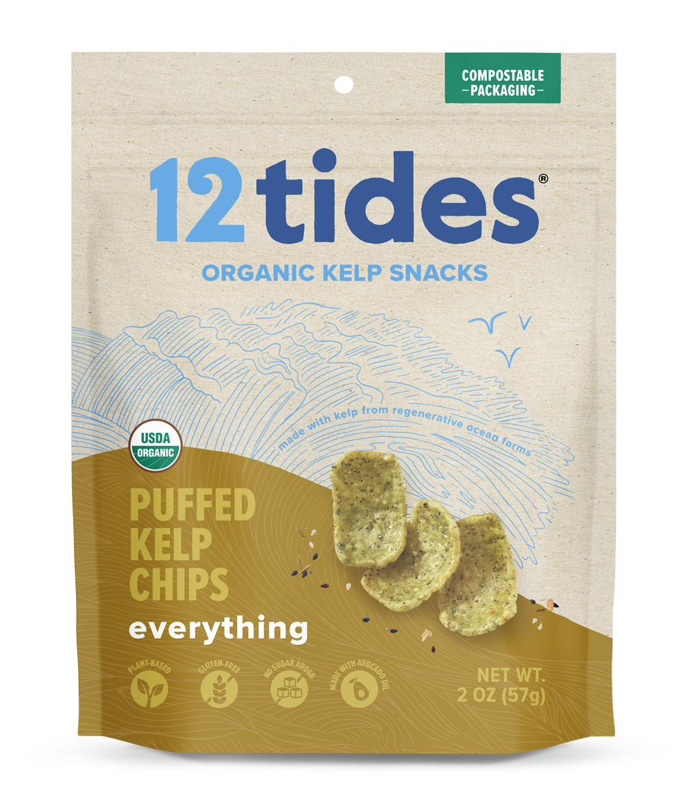 Everything Flavored Puffed Kelp Chips - front of bag