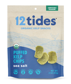 Sea Salt Puffed Kelp Chips - Front of bag